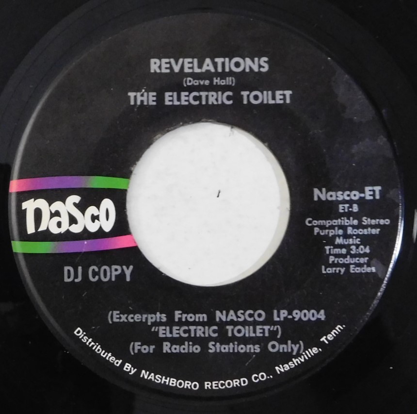 psych 45 THE ELECTRIC TOILET Revelations, In The Hands of Karma NASCO HEAR promo