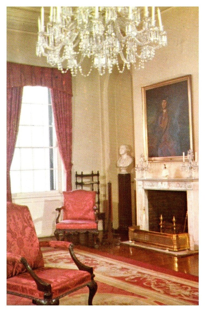 1950s State Drawing Room General Lee Arlington House Virginia Vintage Postcard