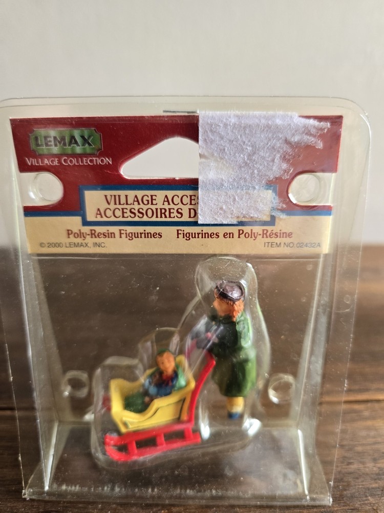 NIP Lemax 2000 Slay Woman & Child Resin Figurines Christmas Village Accessory