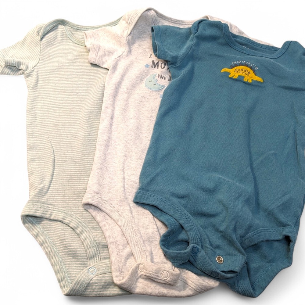 Carter's Baby Boy short sleeve bodysuit Tank Onies 3pc lot 24M