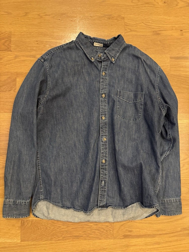 J.CREW Mens Slim Untucked Denim Shirt XL