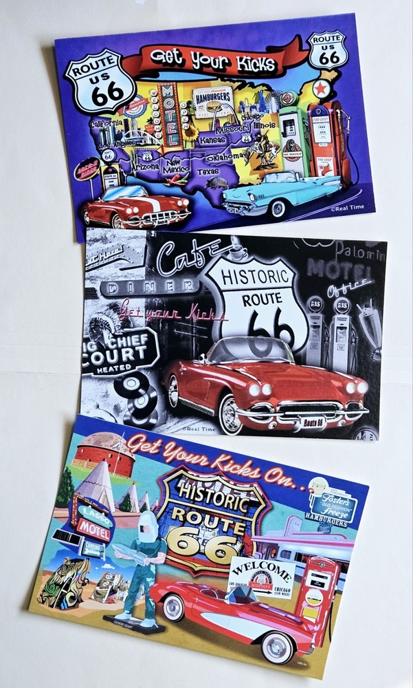 U.S.A. Postcards. Route 66. Lot Of 3.