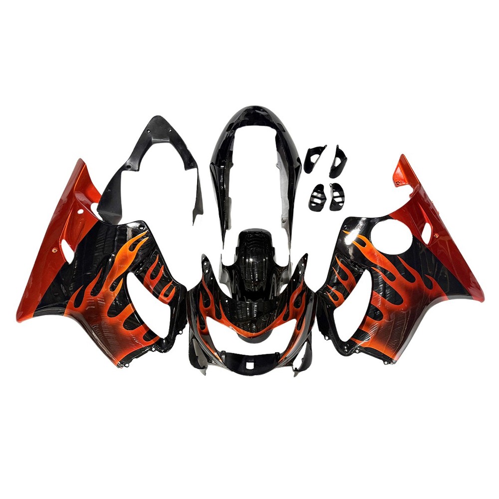 Injection Orange Black Fairing Kit for Honda CBR600F4 1999 2000 Plastic Bodywork