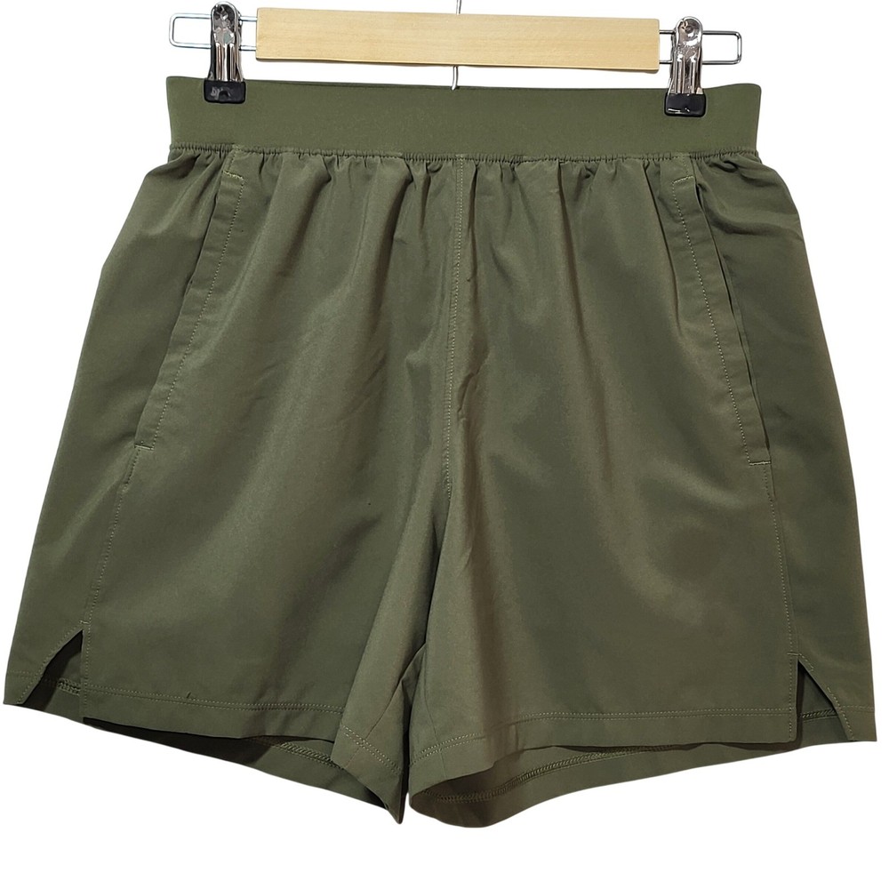 Under Armour Womens Olive Green Athletic Shorts Size Small High Rise
