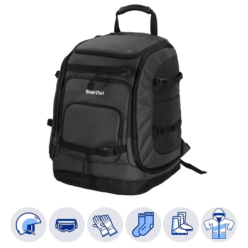 Ski Boot Bag Waterproof Thickened Large Capacity Ski Bag Can Put Ski Helmets New