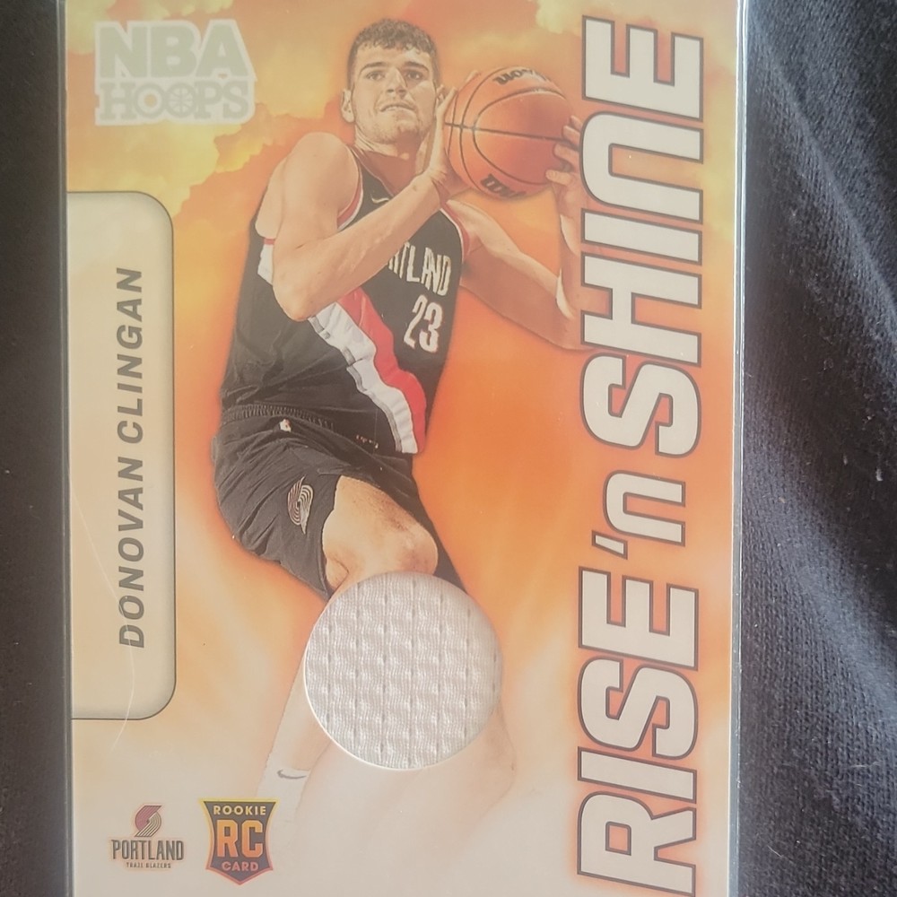Panini 2024-25 NBA Hoops Rise n Shine Donovan Clingan Rookie RSM-DCT Trail Blaz…