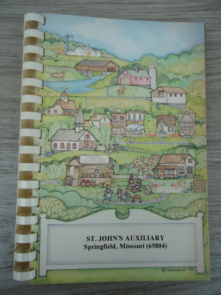 VTG St Johns Auxiliary VTG Fundraise Recipe Cookbook 80s Springfield MO Hospital