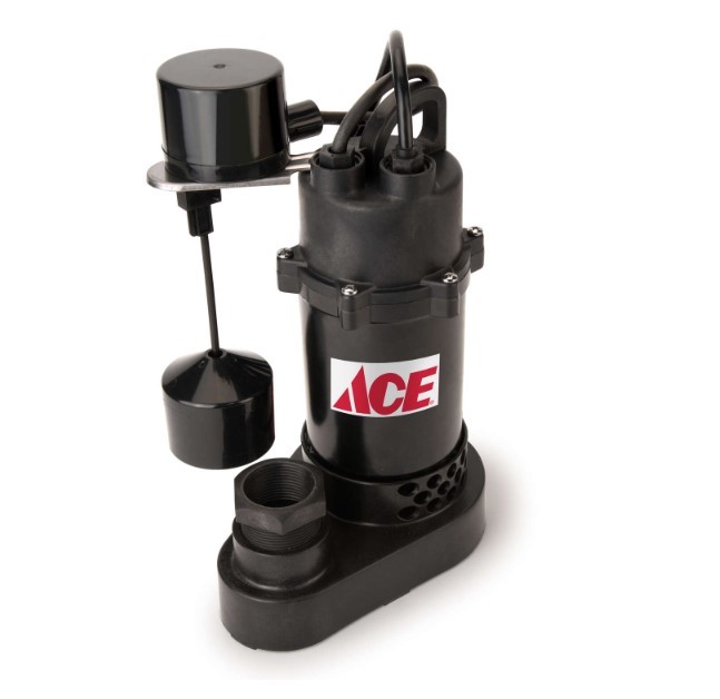 1/3 HP 3600 GPH Aluminum Vertical Sump Pump with Float Switch