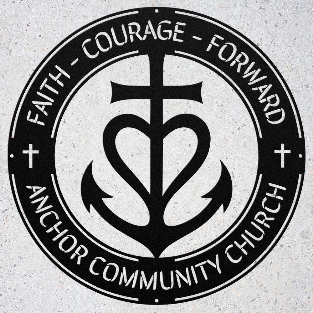Metal Sign for Anchor Community Church Personalized Religious Decor Gift Ready