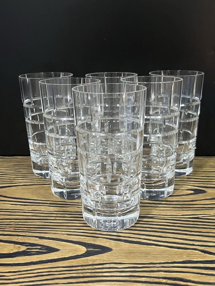 Baccarat Espalier Highball Tumbler Glasses Cut Crystal Barware France Set Of 6