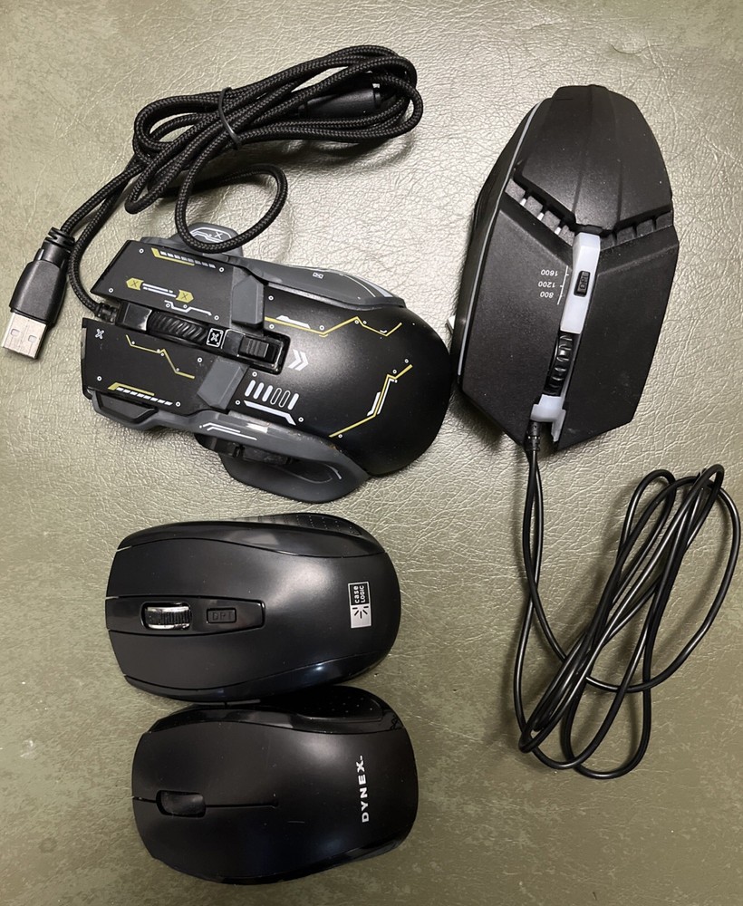 2 Wired and 2 Wireless Mice Combo for Multiple Devices