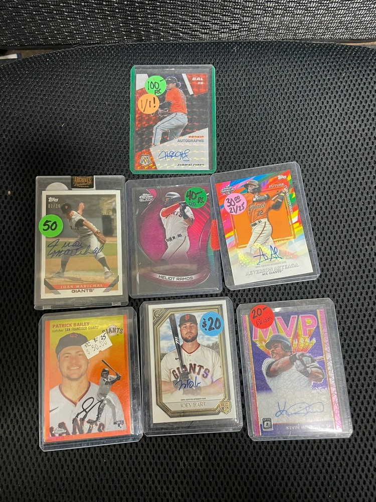 San Francisco Giants 1000+ Card Lot Rookies Autos Relics #'d Bonds Mays Kent Ray