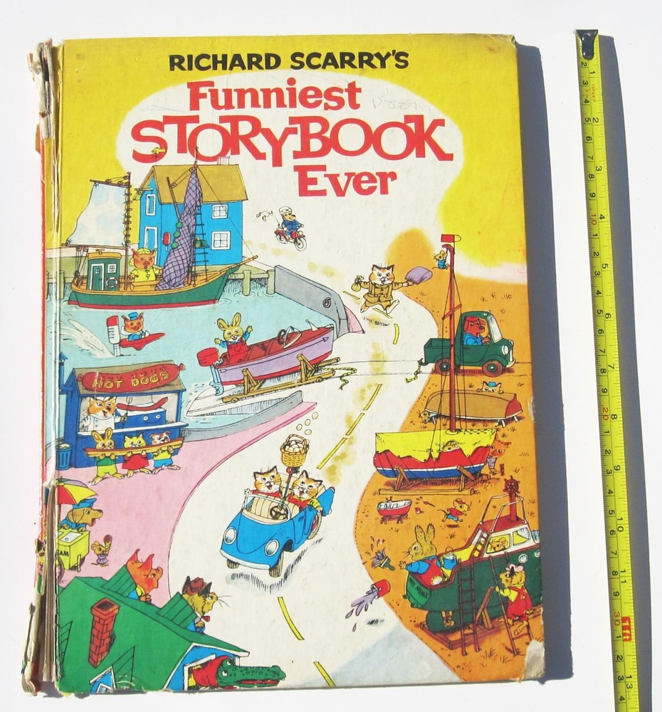 1972 Funniest Storybook Ever Richard Scarry Book Hardcover Vintage Random House