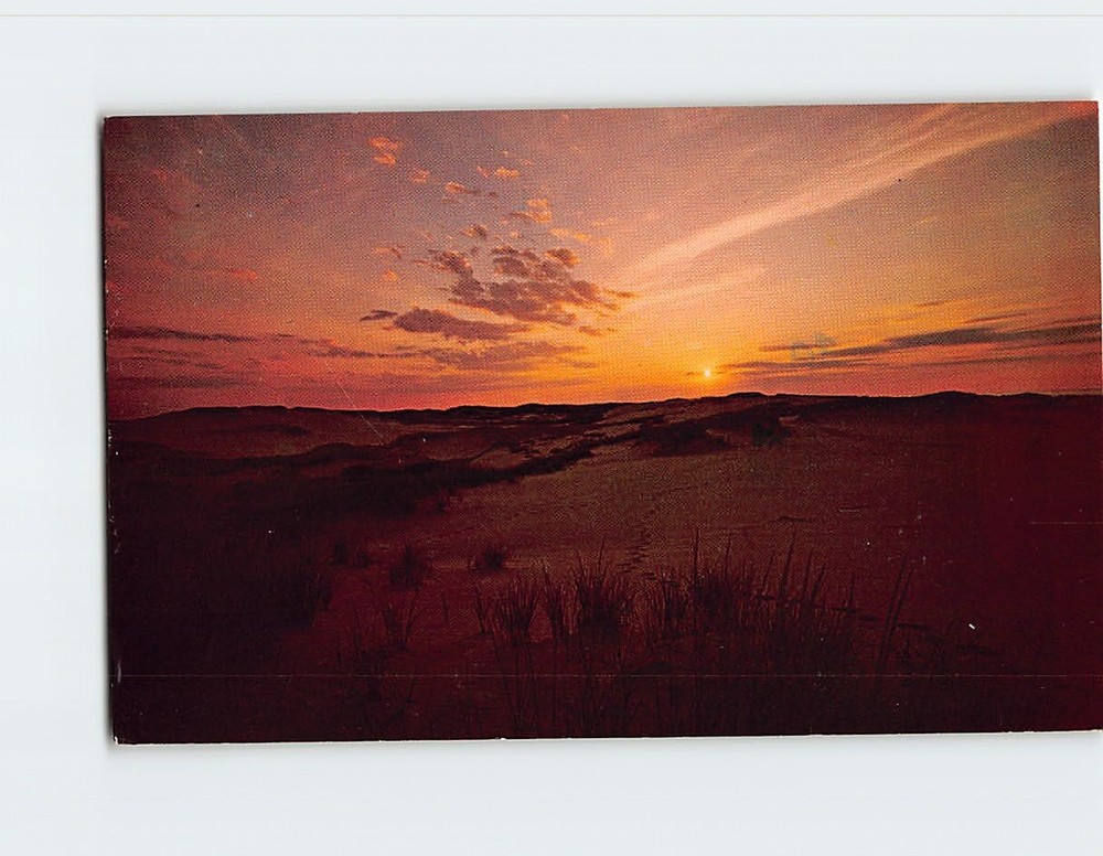 Postcard Sunset at the Dunes Provincetown Cape Cod Massachusetts USA