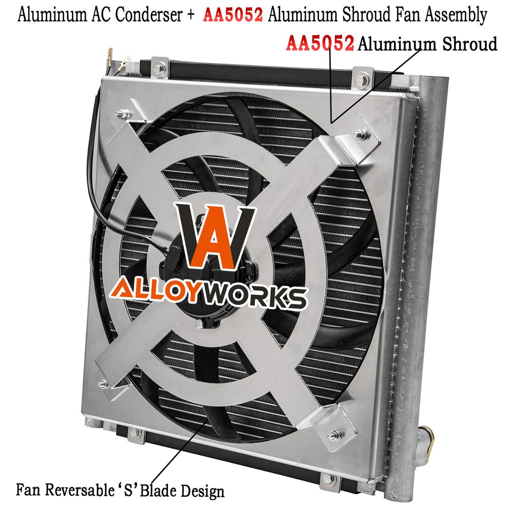 372-9368 AC Condenser&Aluminum Shroud Fan For CATERPILLAR Excavator 363-9500