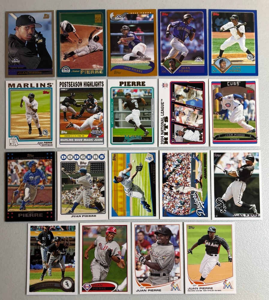 Pierre, Juan instant collection 19 diff card Topps lot 2000 - 2013 w/TR Rookie