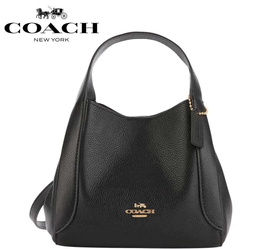 Coach 78800 Hadley Mini 2-Way Leather Tote Shoulder Bag for Women in Black