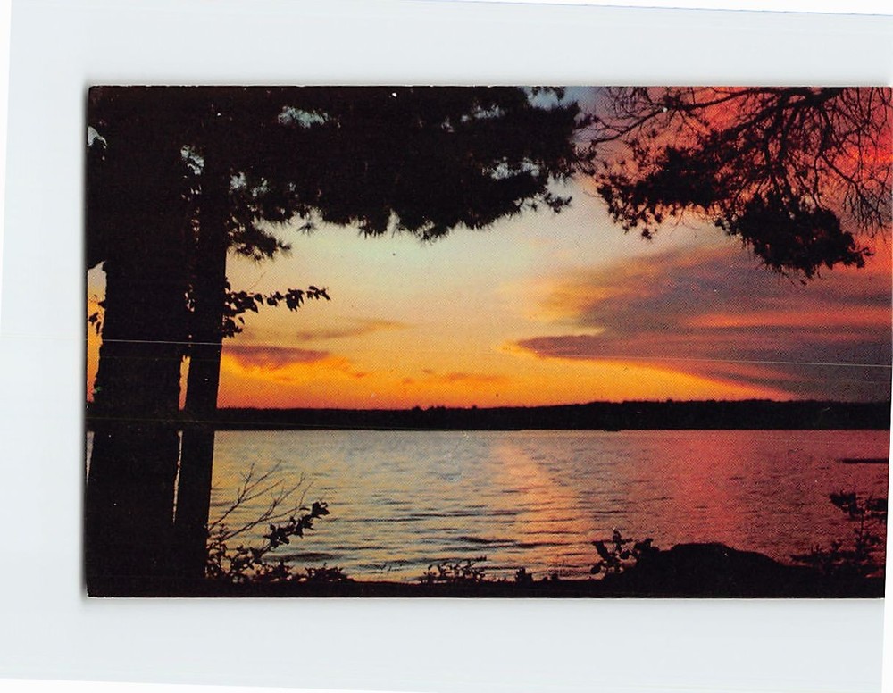 Postcard Sunset Lake Nature Scene