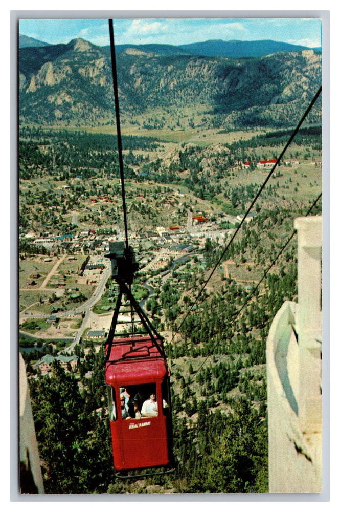 Estes Park Colorado Aerial Tramway Rocky Mountain National Park Chrome Postcard