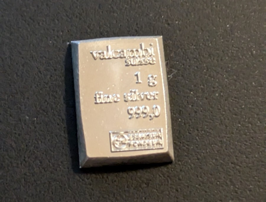 Valcambi Suisse 1 gram .999 fine Silver Bar