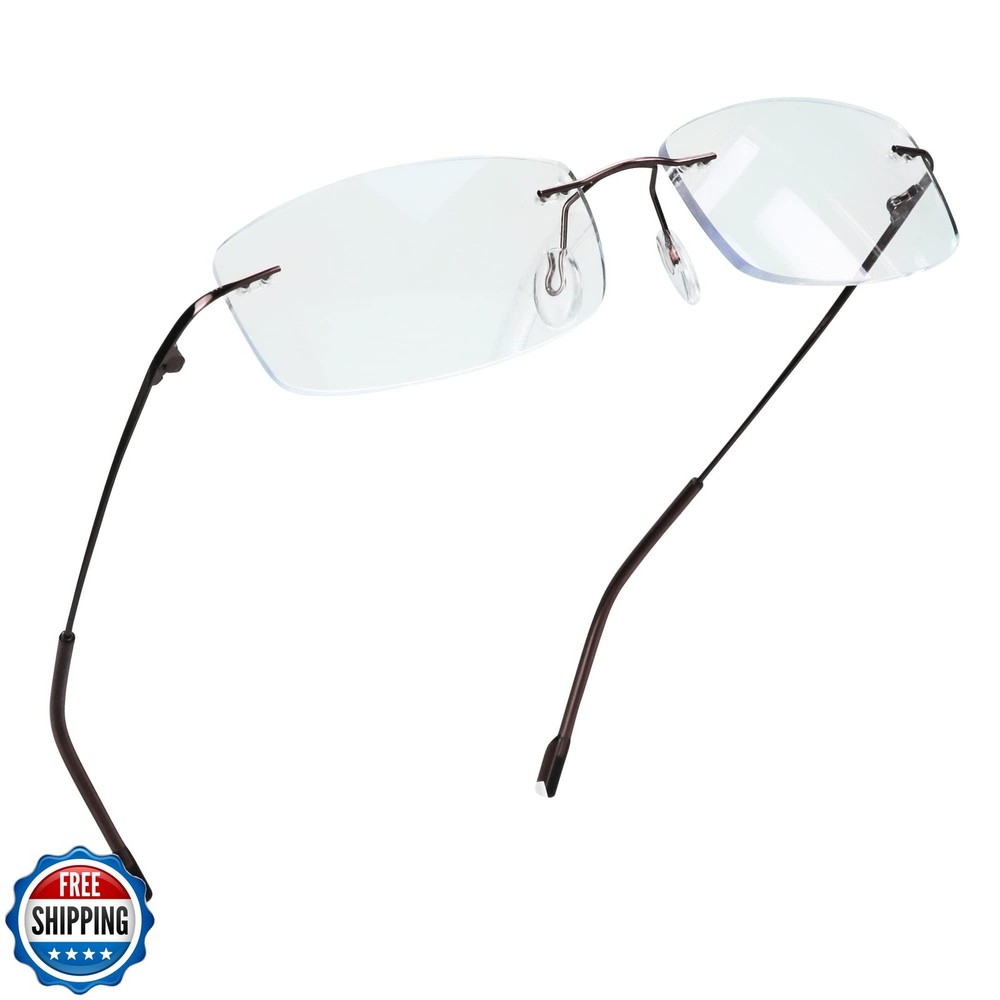 LifeArt Blue Light Blocking Computer Glasses for Men and Women with Rimless Design