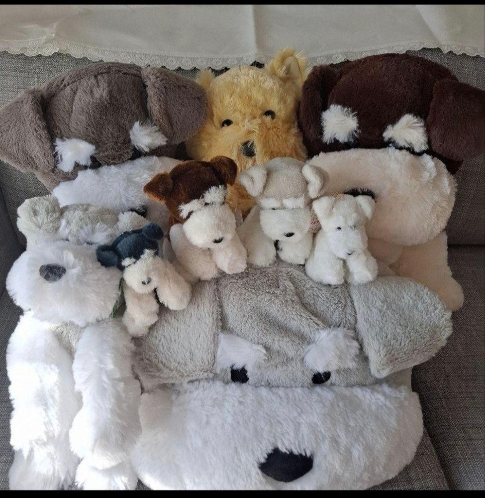 Schnauzer/Yorkie Plush Toys Bulk Set Unused with Tags