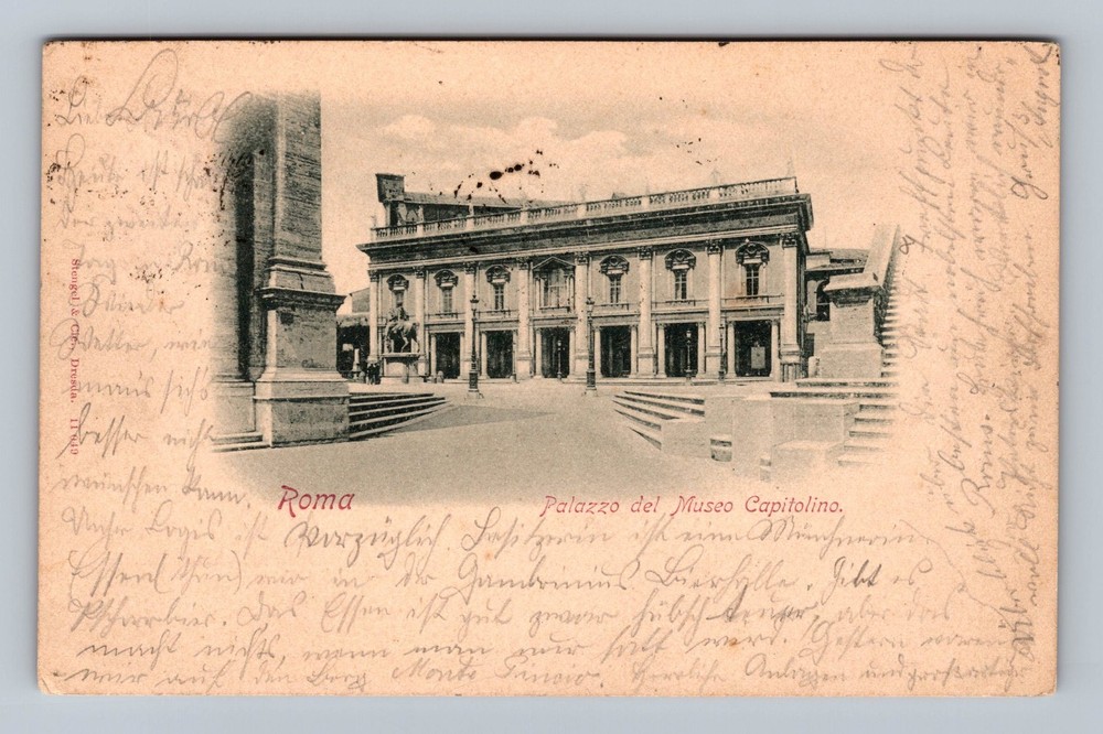 Italy- Rome Capitoline Palace Museum Souvenir Old Card View PC Vintage Postcard