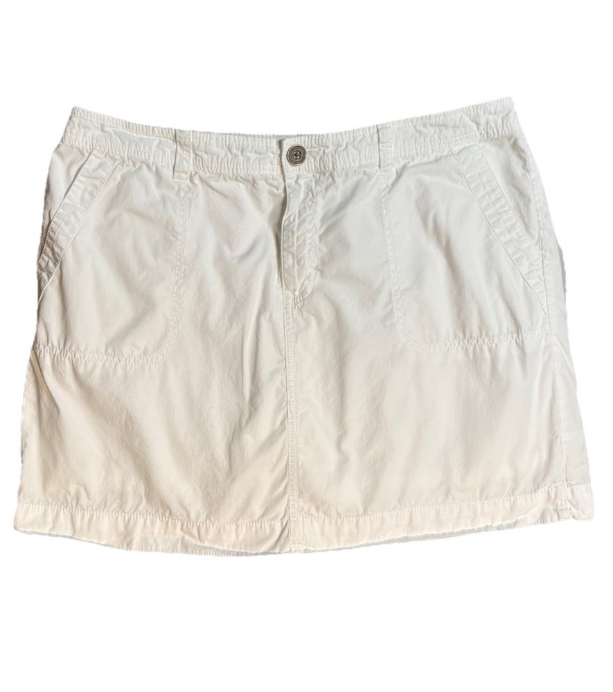 Women's Croft &Barrow Active/golf White Skort W/ Pockets Sz 16p 100% Cotton