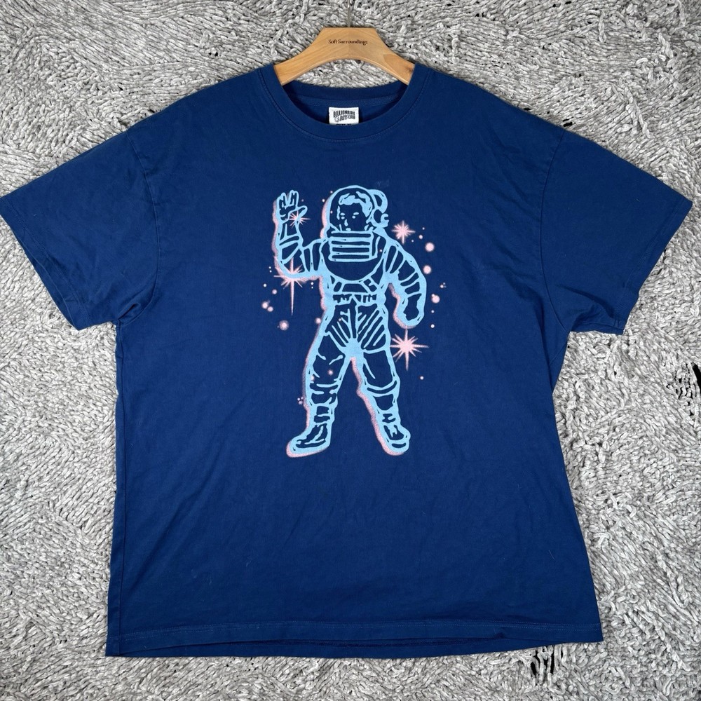 Billionaire Boys Club BBC T-Shirt Mens XL Blue Short Sleeve Graphic Print Cream