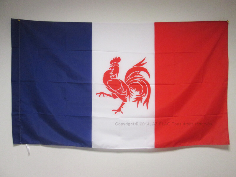 WALLOON FRENCH MOVEMENT FLAG 2' x 3' for a pole - RATTACHISM MOVEMENT FLAGS 60 x