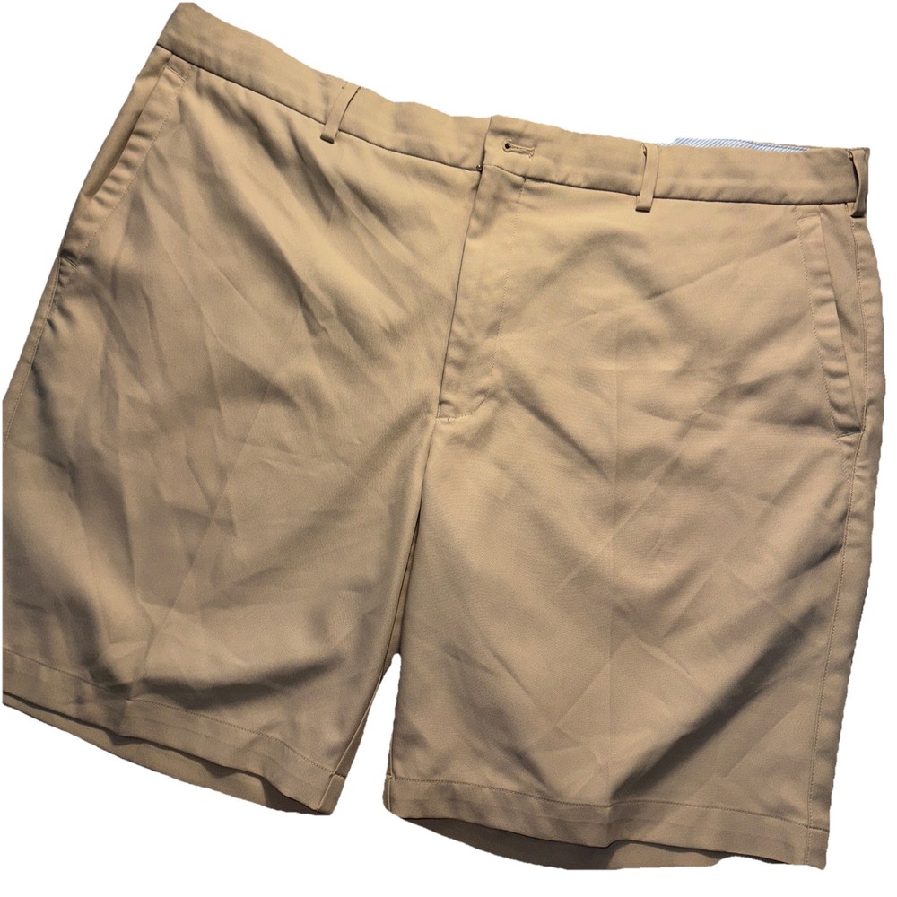 PETER MILLAR Wicking Men's Beige Performance Polyester Stretch Shorts Size 40