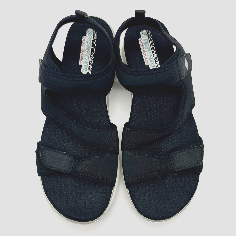 Skechers Memory Foam Gel Infused Black Slip-ins Sandals Women's US 9 Adjustable