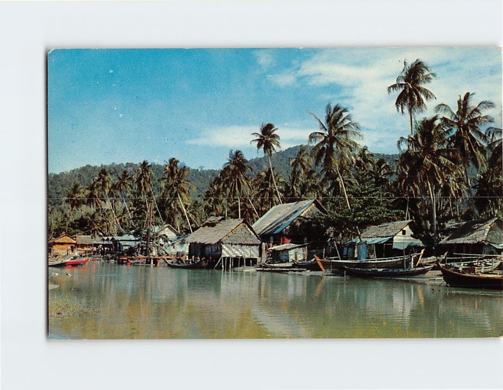 Postcard Fishing Village North Coast Penang Malaysia