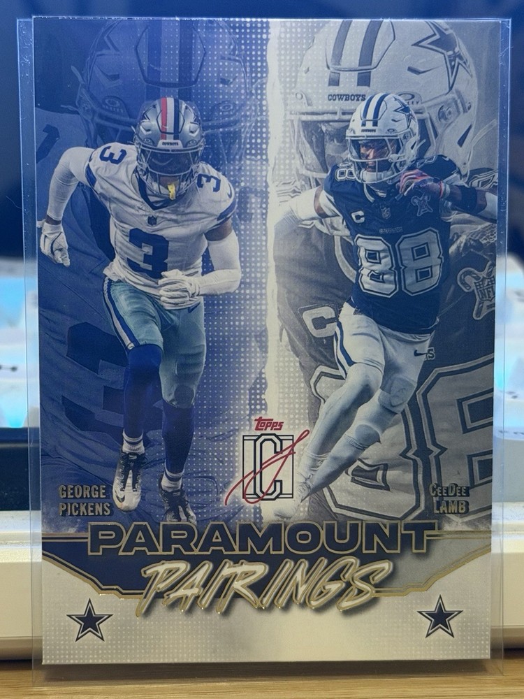 2025 Topps Signature Class #PP-13 GEORGE PICKENS/CeeDee LAMB PARAMOUNT PAIRINGS!