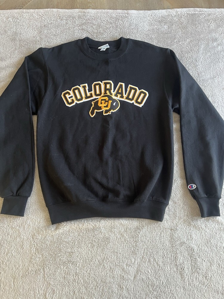 Colorado Buffaloes Black Champion Eco Fleece NCAA Football Sweatshirt