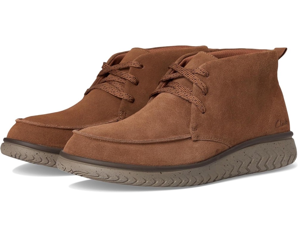 Clarks Relaxlite Mac Suede Mens Casual Boots Shoes Size 13 M Brown Cola 84689