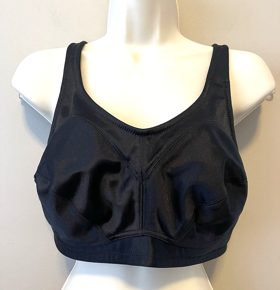 BREEZIES Solid Support Full Coverage Underwire Bra A51770 Black Size 44C NWOT