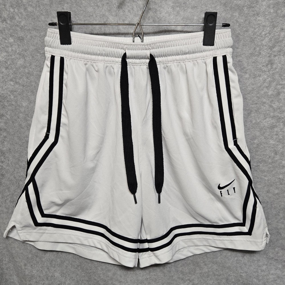 Nike Fly Crossover Basketball Shorts Womens Size S White Black Loose Fit
