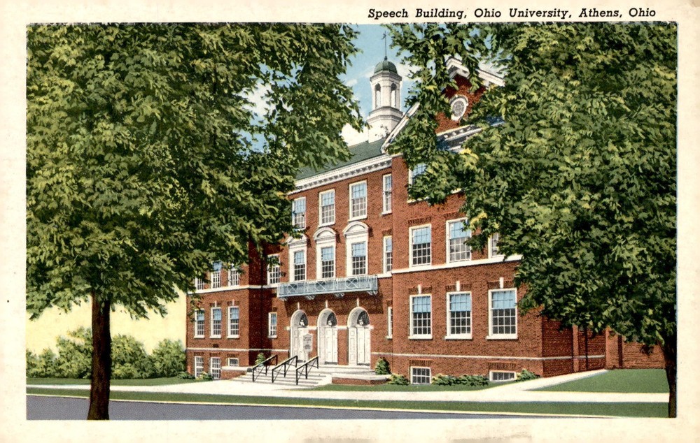 Ohio University Speech Building, Athens, 1959 Postcard