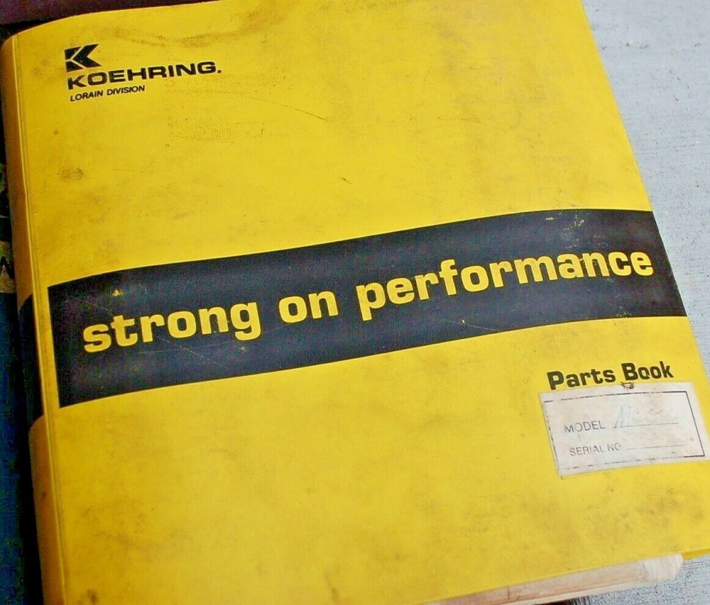 KOEHRING LORAIN MC-55A Truck Crane parts manual book catalog spare list mobile