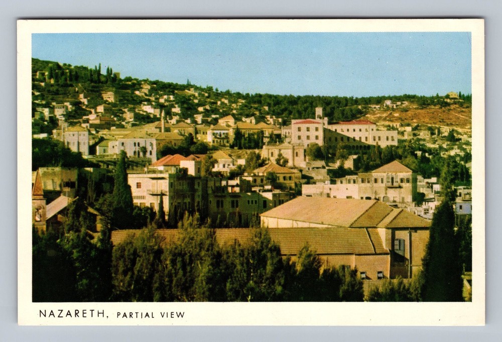 Israel- Nazareth Galilee Region Souvenir Old Post Card PC View Vintage Postcard