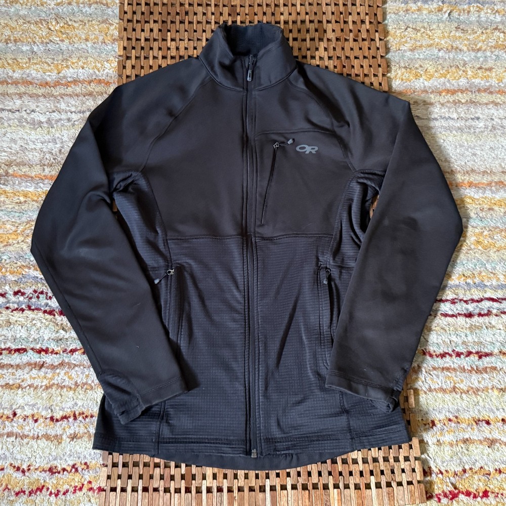 Outdoor Research Vigor Tech Face Full Zip Jacket Black Men's Size Medium M