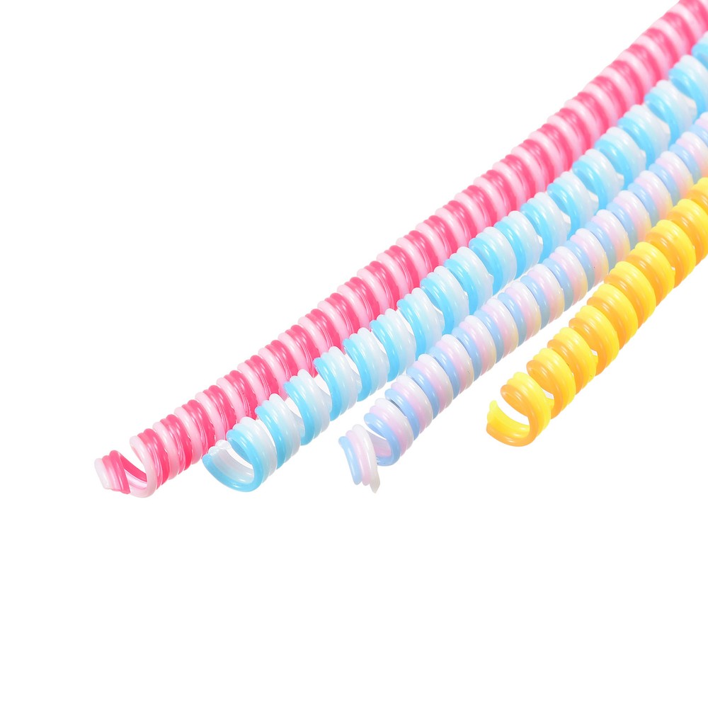 3mm 4mm 1.4M Spiral Cable Organizer in Red Purple Yellow Blue