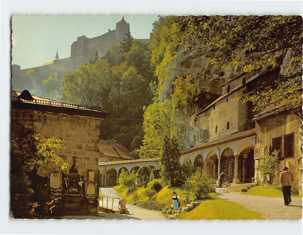 Postcard St. Peter's Cemetery in Salzburg Austria
