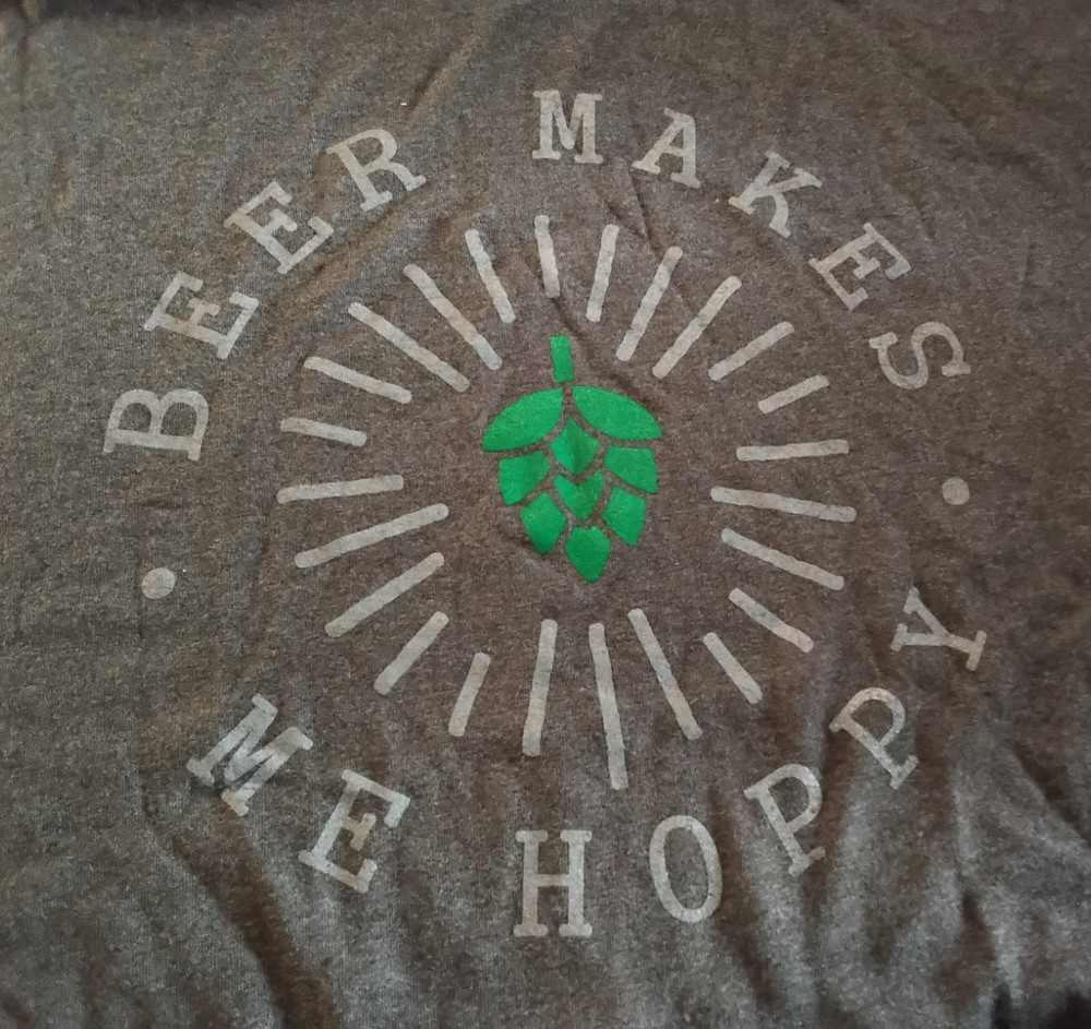 Beer Makes Me Hoppy T Shirt Mens XL Printed Usa Unworn With Tag Brewery Culture