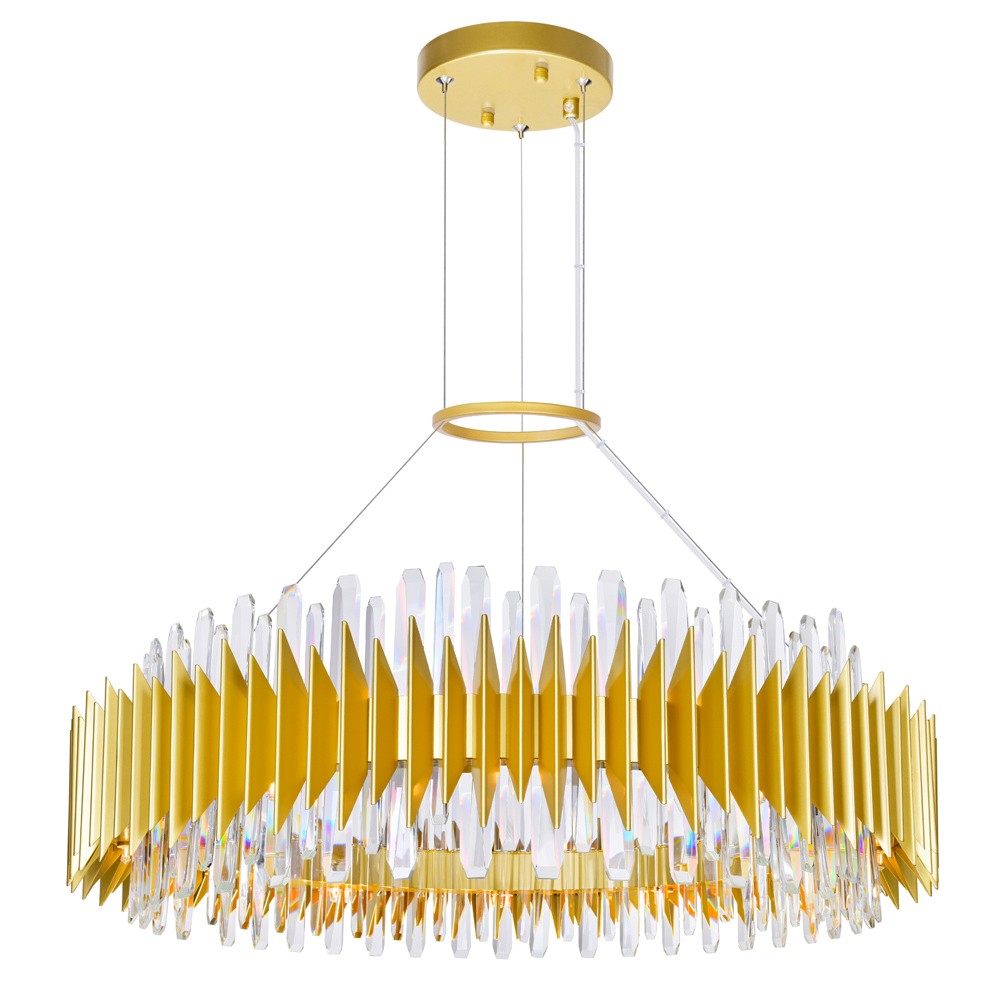 Satin Gold 24 Light Chandelier from the Cityscape Collection