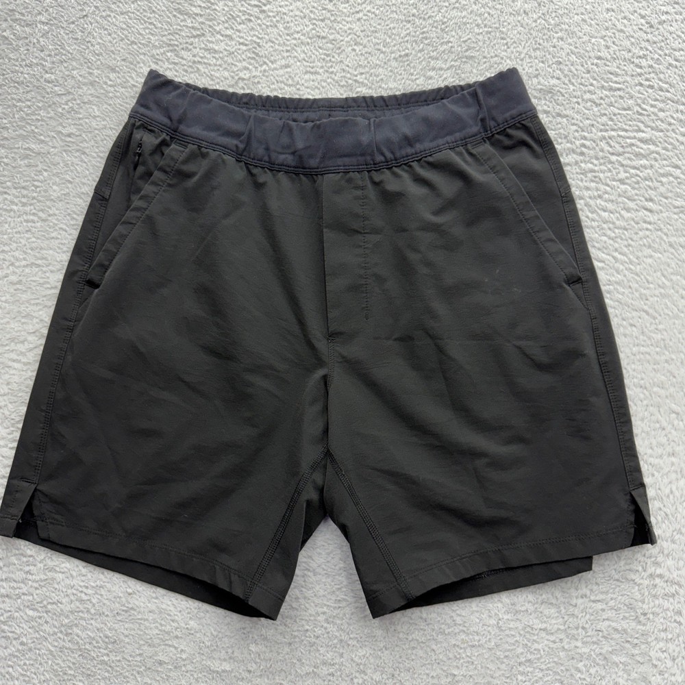 Public Rec All Day Every Day Mens Black Athletic Shorts  32 Drawstring Pocket