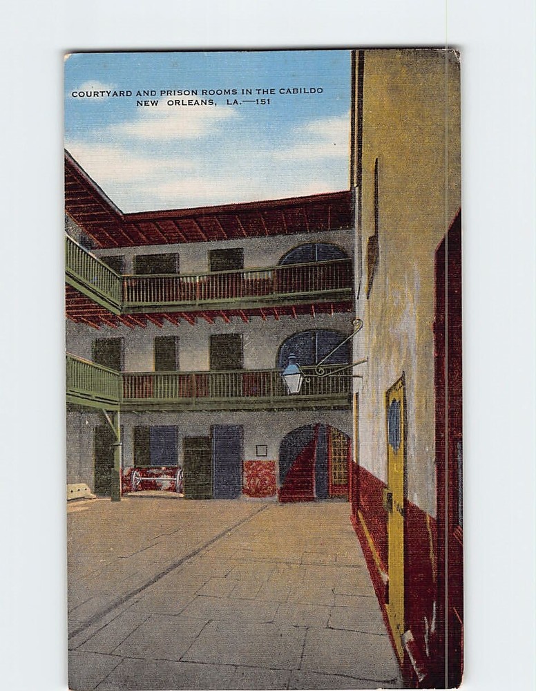 Postcard Court Yard & Prison Room in the Cabildo New Orleans Louisiana USA