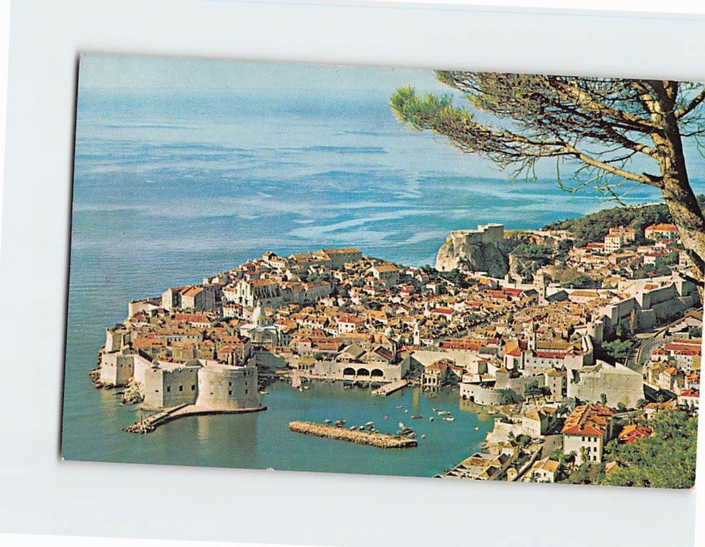 Postcard Aerial View Old City of Dubrovnik Croatia