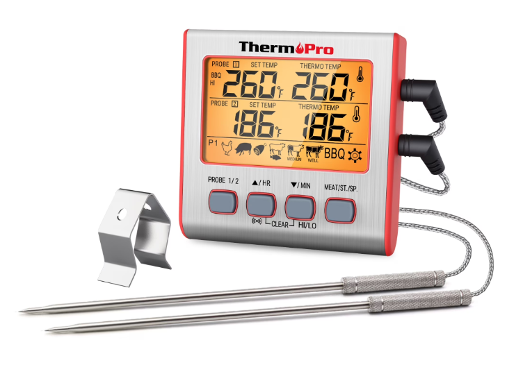ThermoPro TP17W Thermometer Dual Probe Digital Cooking Grill Thermometer w/Timer